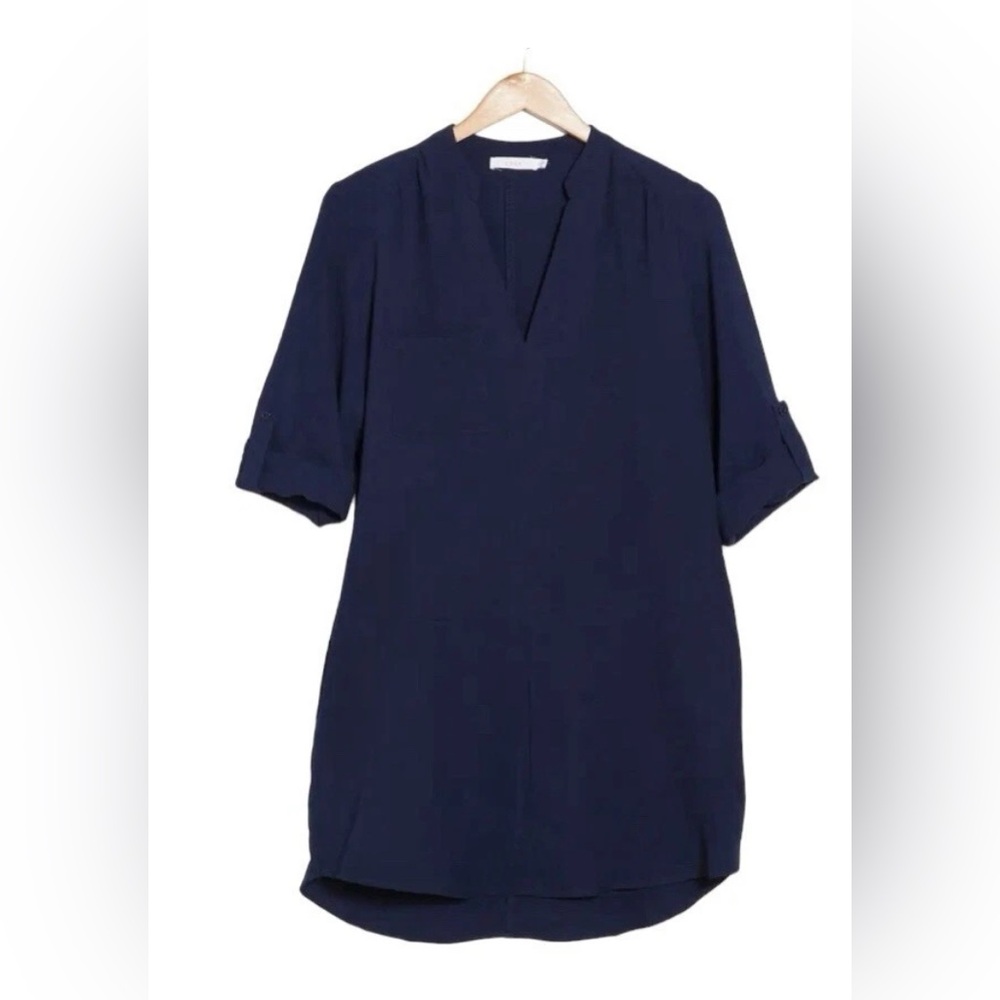 Lush-Novak Split Neck 3/4 Sleeve Dress-Women’s Size: XS-Color: Peacoat-NEW!!